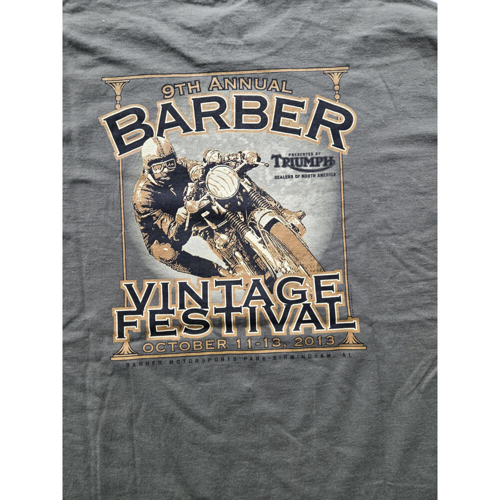 2013 9th Annual Barber Vintage Festival Motorsports Triumph Motorcycle  XXL - Picture 3 of 3